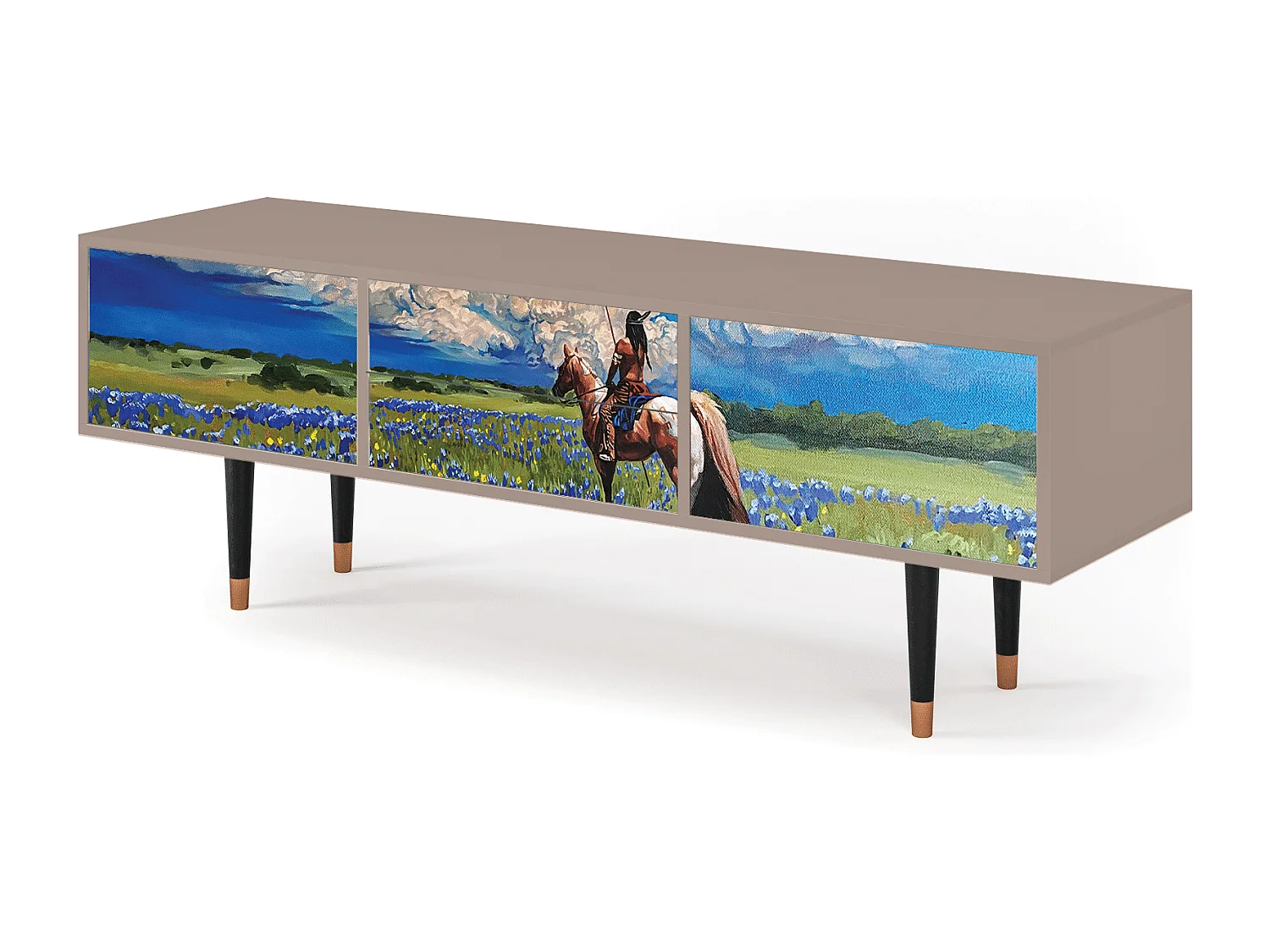 Mobile TV - 170х59х48 cm - T4 - Thunderheads by Dean, Latte