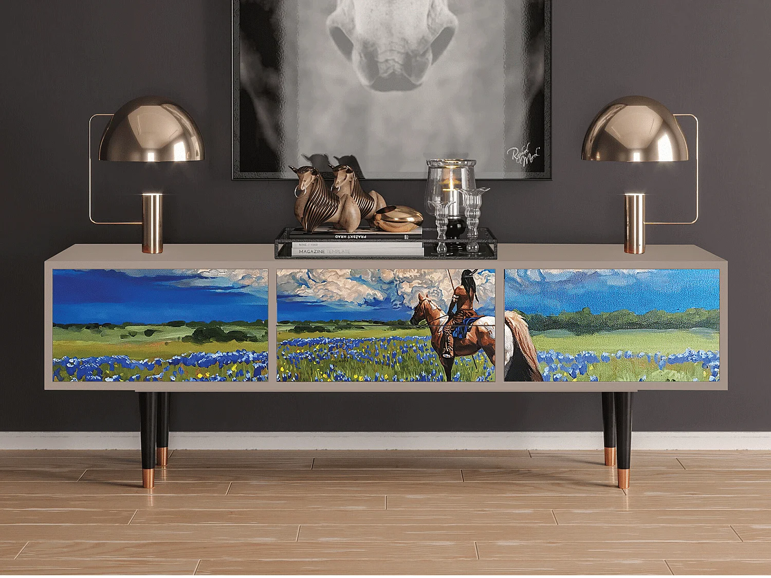 Meuble TV - 170х59х48 cm - T4 - Thunderheads by Dean, Latte