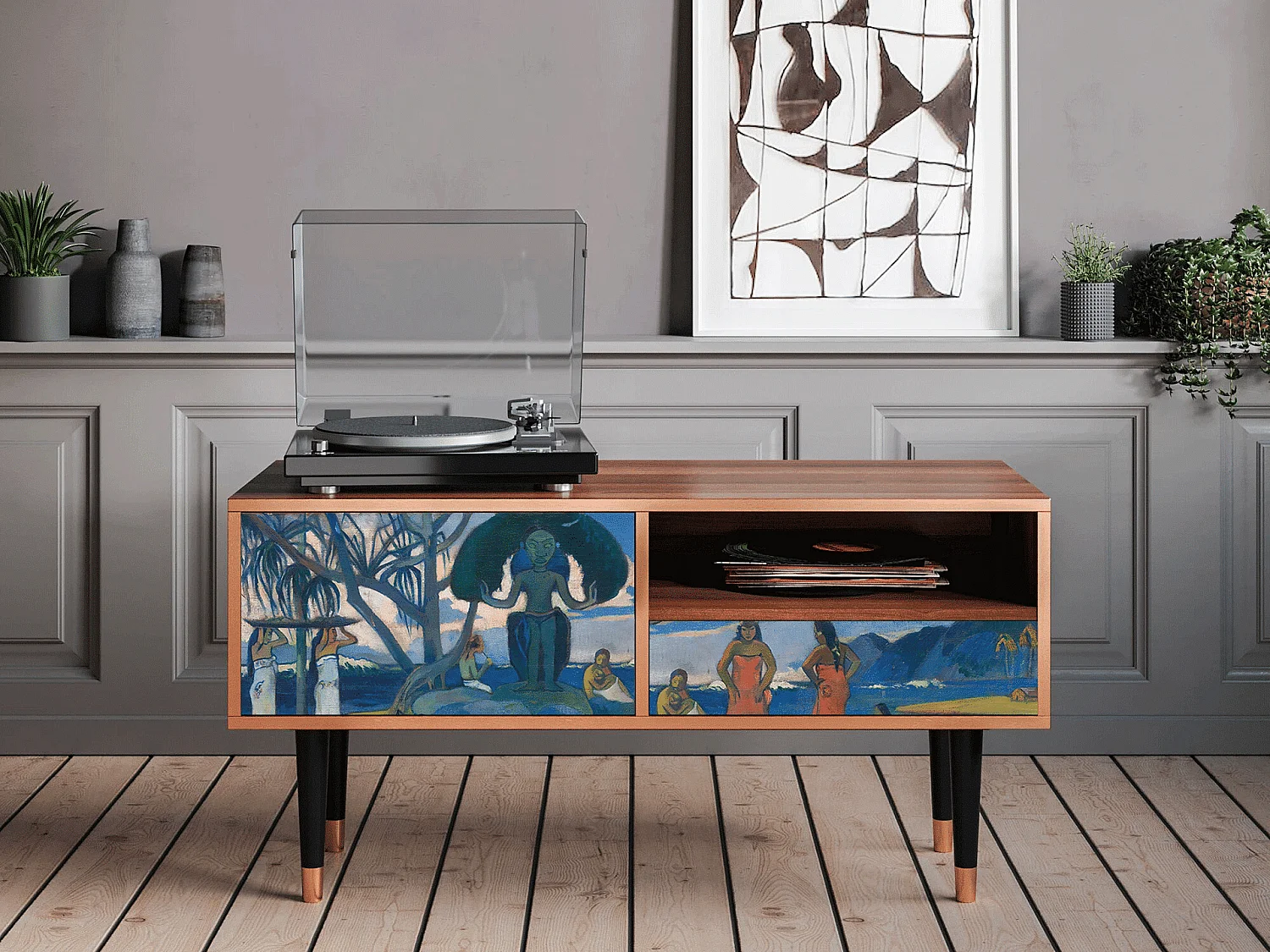 TV-meubel - 115х59х48 cm - T3 - Day of the God, Walnoot