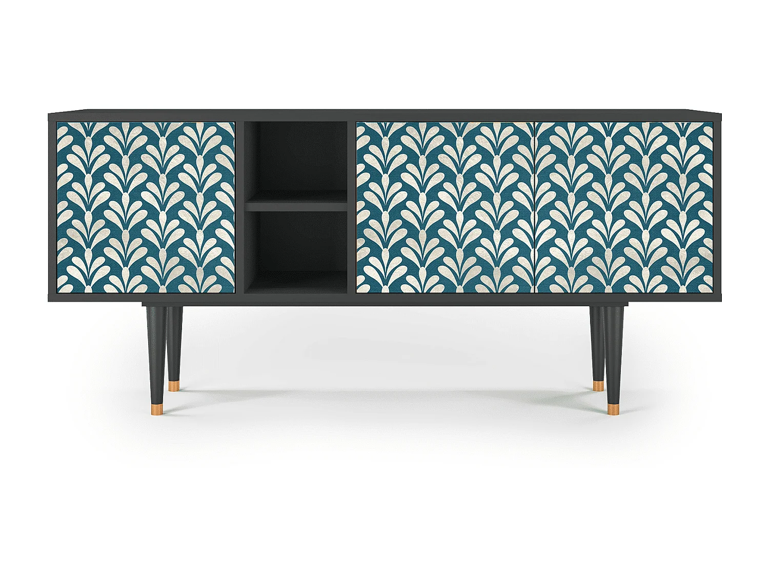 Mueble de TV - 150х69х41 cm - T5 - Milky Tears, Antracite