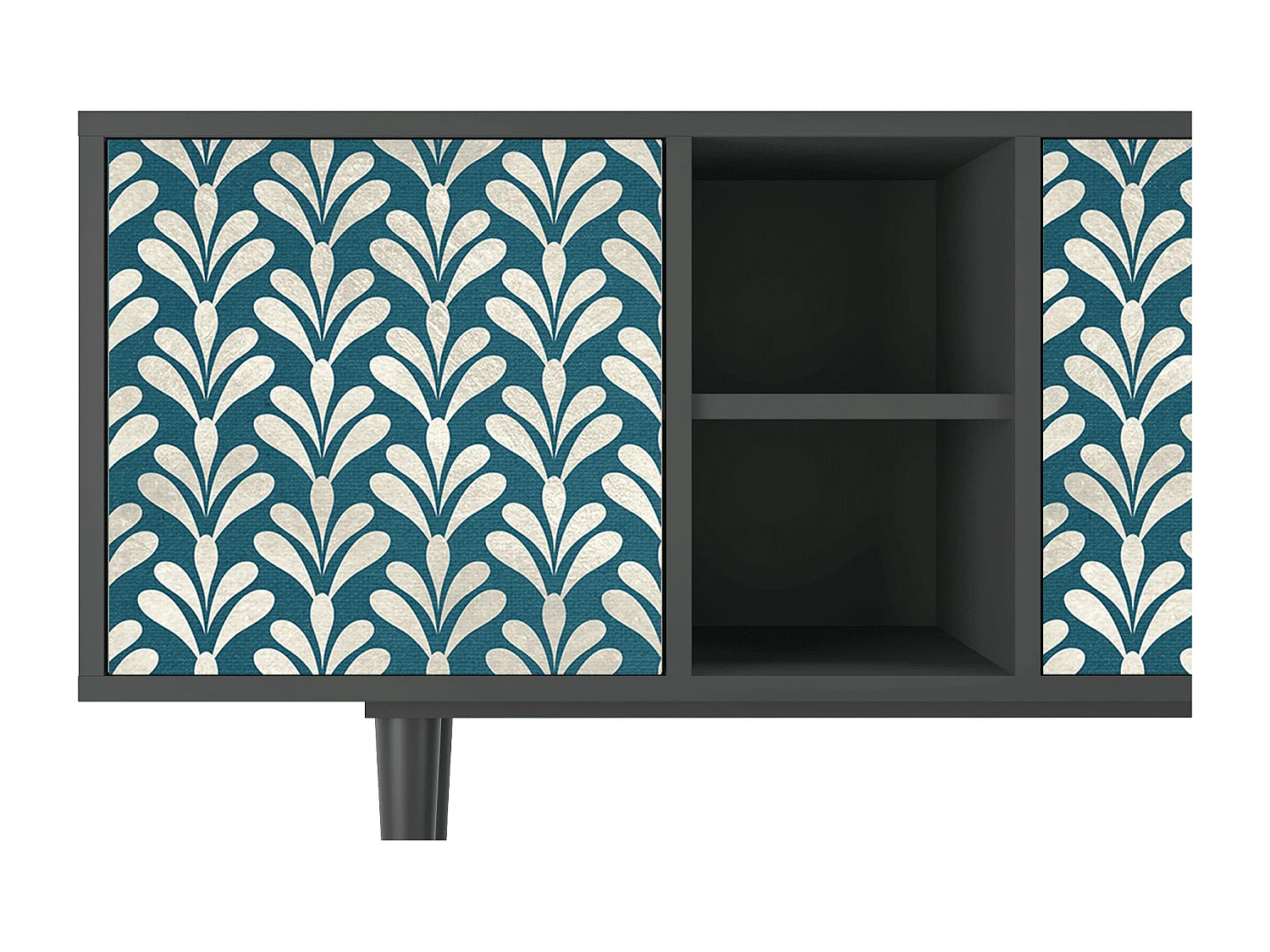 Mueble de TV - 150х69х41 cm - T5 - Milky Tears, Antracite