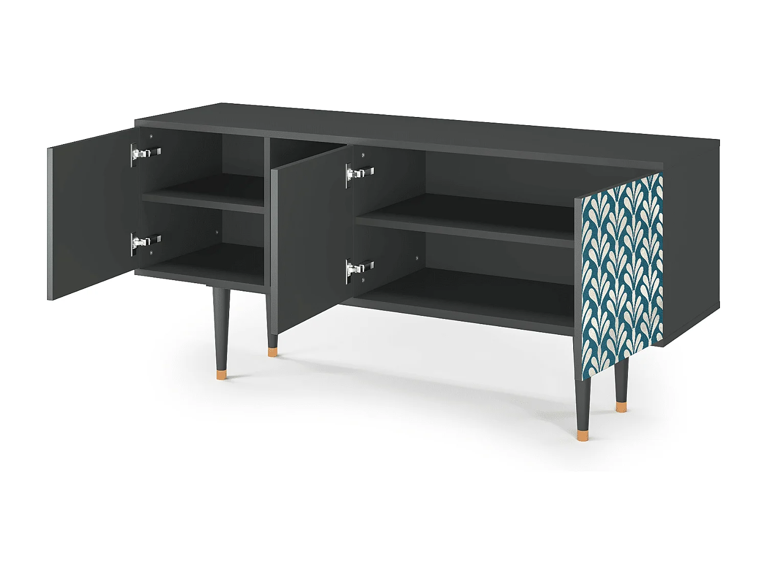 TV-Möbel - 150х69х41 cm - T5 - Milky Tears, Anthrazit