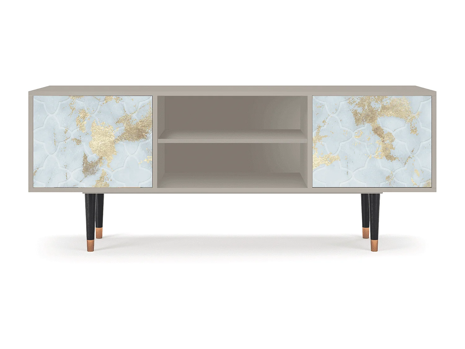 Szafka RTV - 170х69х48 cm - T2 - Golden Waves, Piaskowy