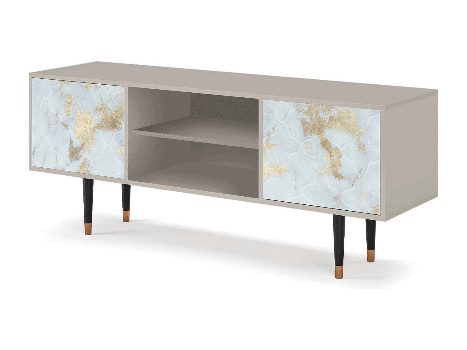 Szafka RTV - 170х69х48 cm - T2 - Golden Waves, Piaskowy