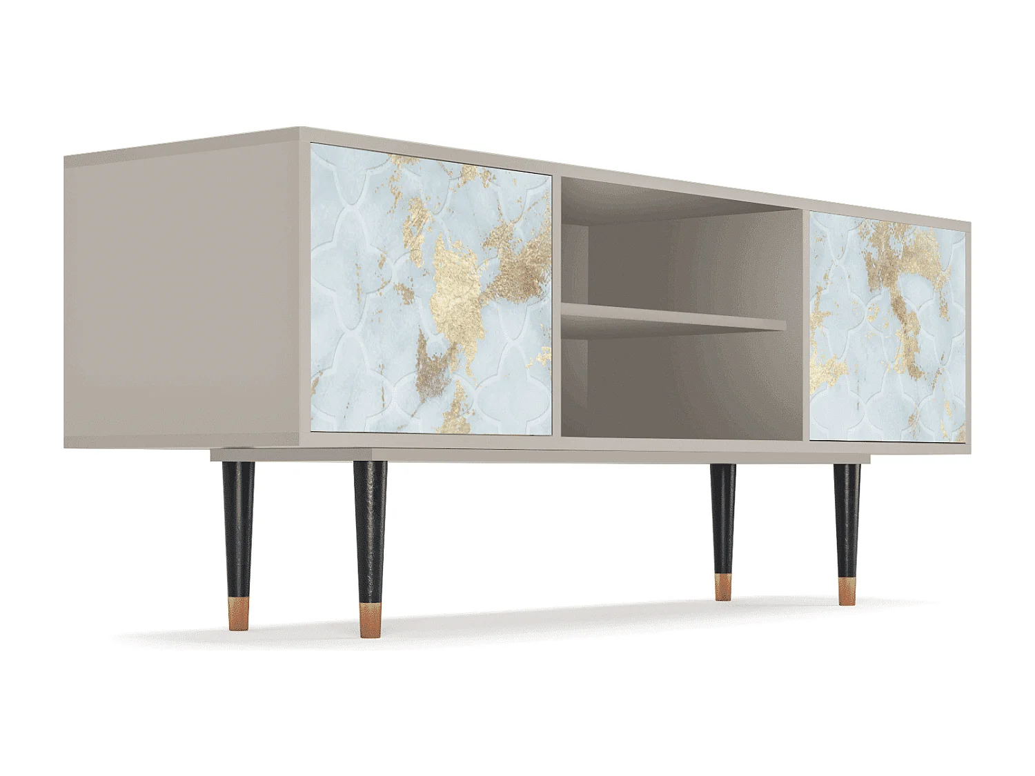 Szafka RTV - 170х69х48 cm - T2 - Golden Waves, Piaskowy