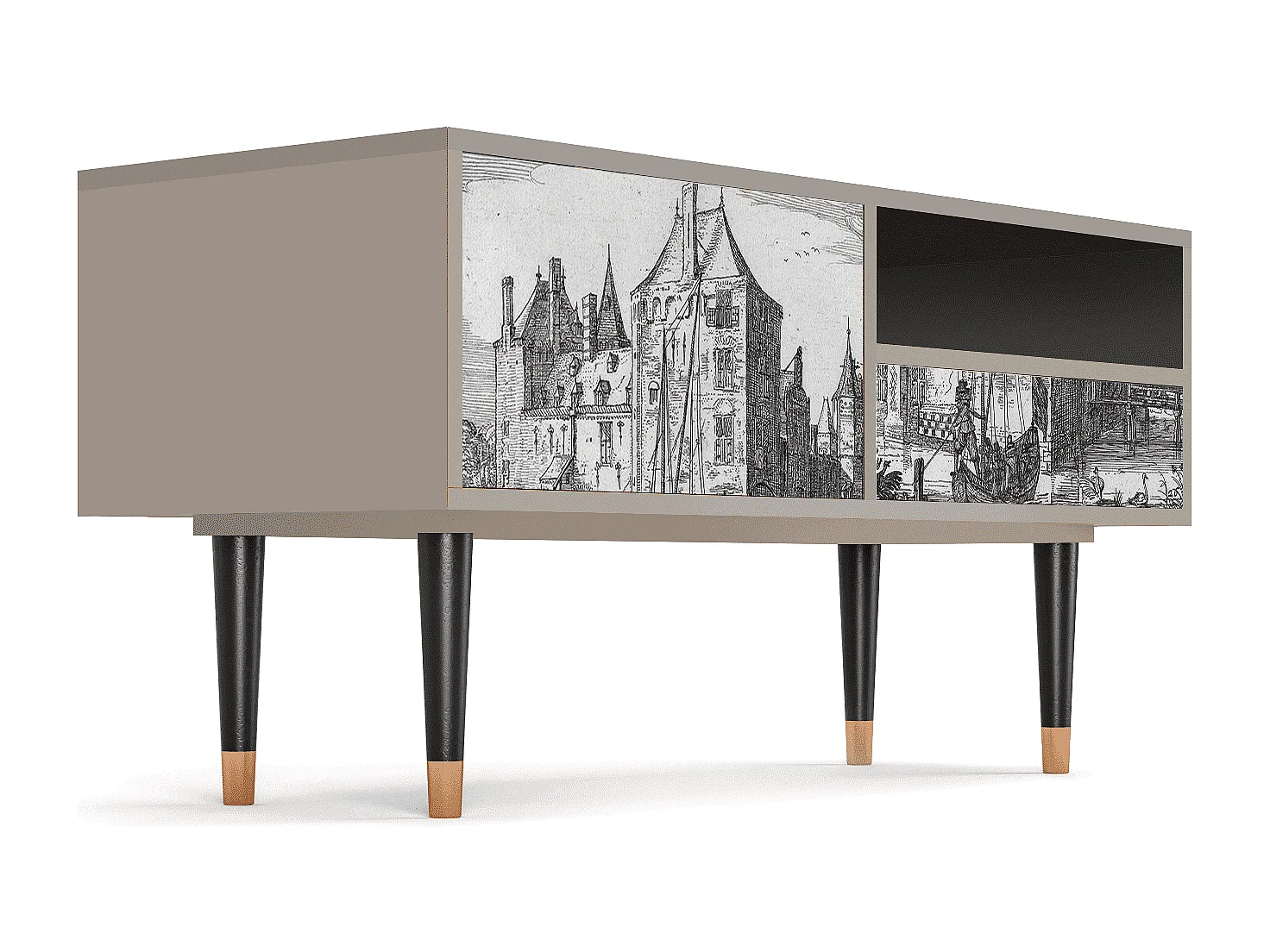 Meuble TV - 115х59х48 cm - T3 - Castle by Breugel, Sable