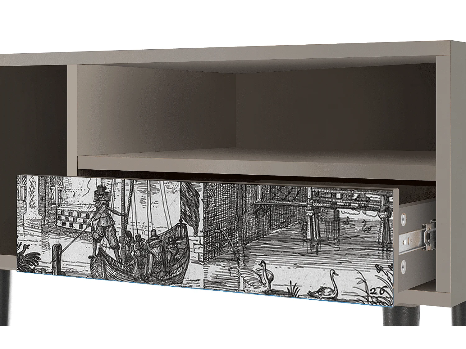 Mueble de TV - 115х59х48 cm - T3 - Castle by Breugel, Areia