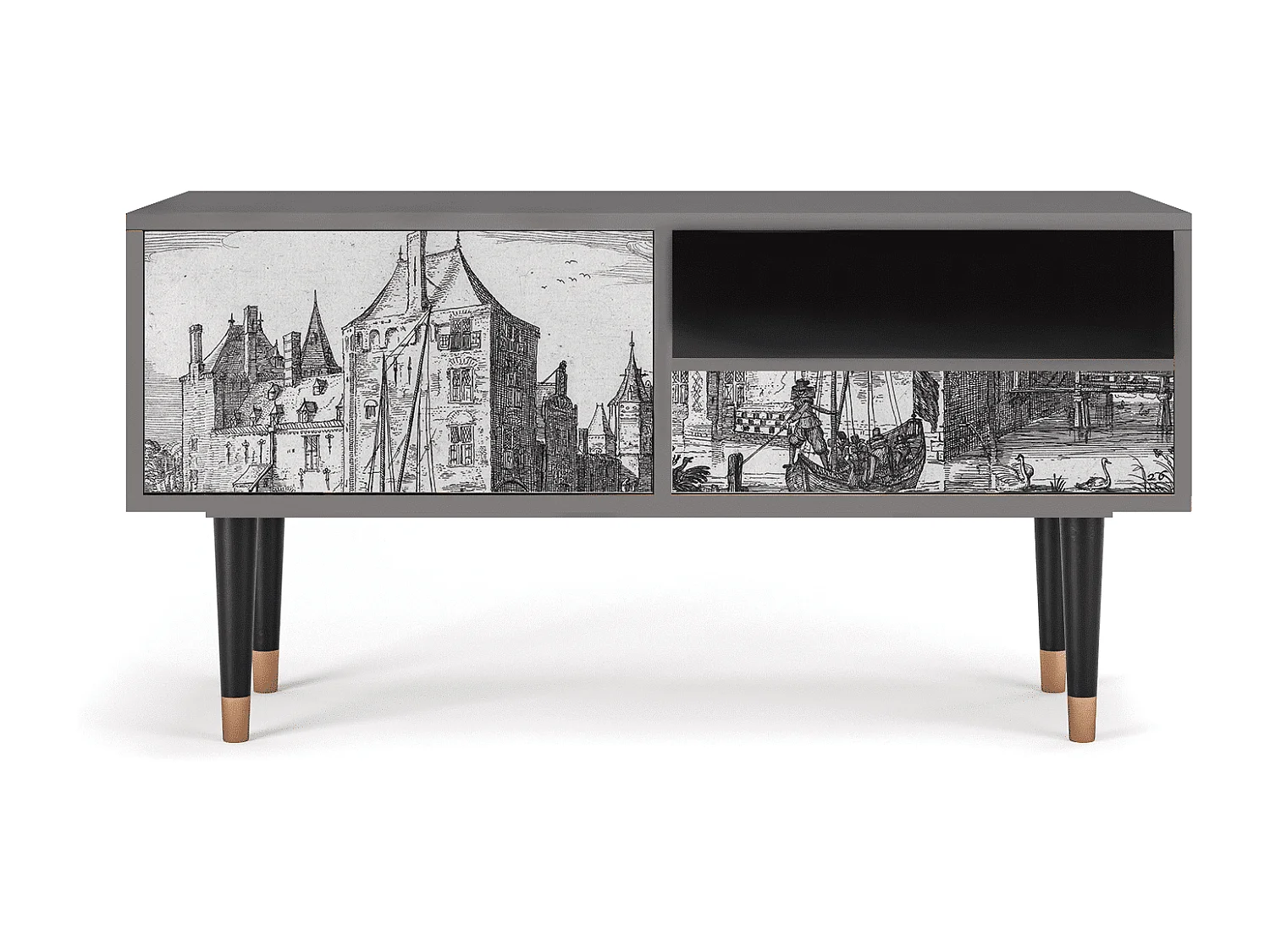 Mobile TV - 115х59х48 cm - T3 - Castle by Breugel, Sabbia