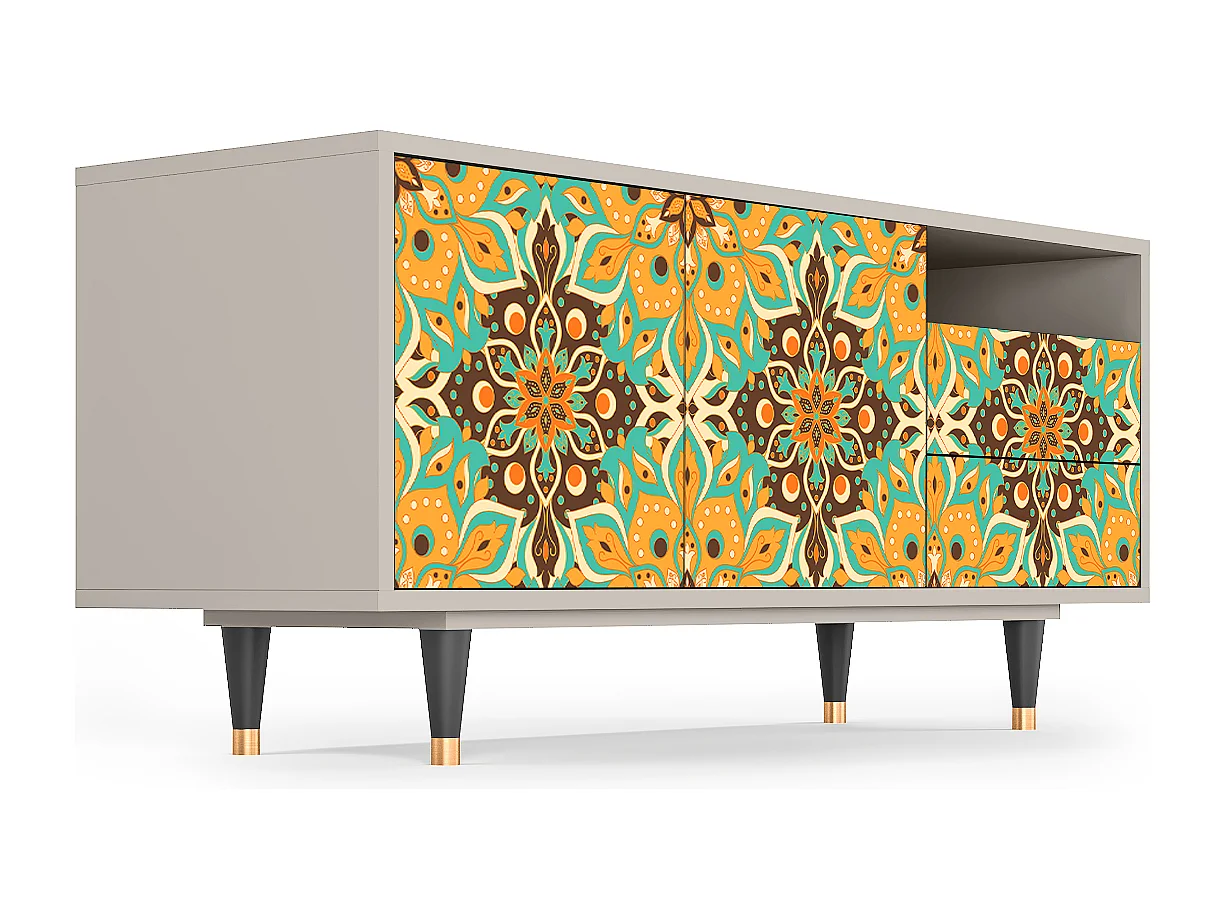 Meuble TV - 125х56х41 cm - T7 - Indian Spices, Sable