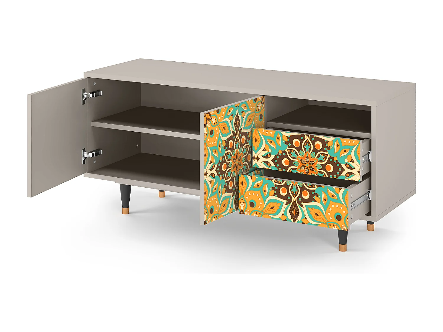 Meuble TV - 125х56х41 cm - T7 - Indian Spices, Sable