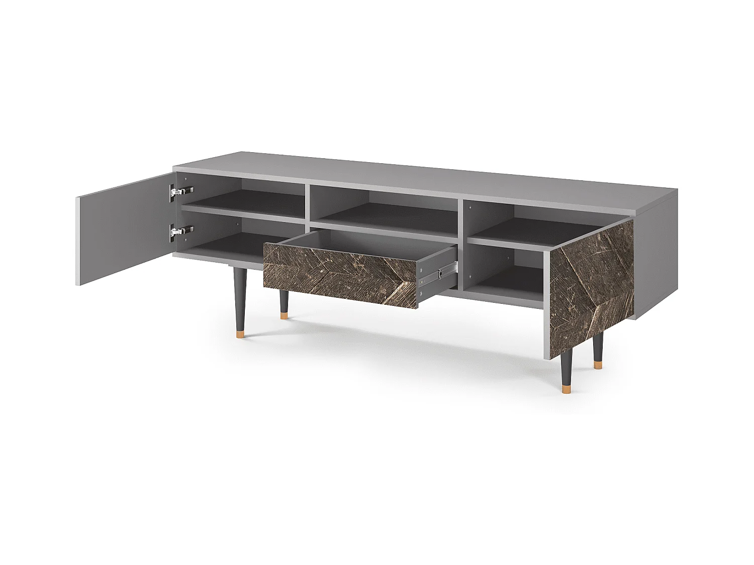 Meuble TV - 170х59х41 cm - T6 - Wise Tree, Gris