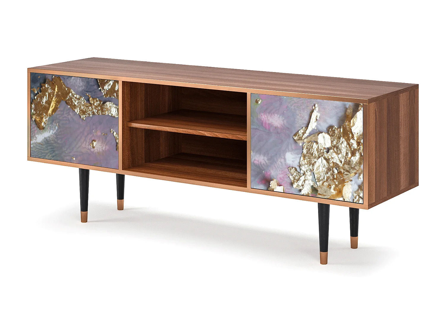 Meuble TV - 170х69х48 cm - T2 - Planet Earth, Noyer