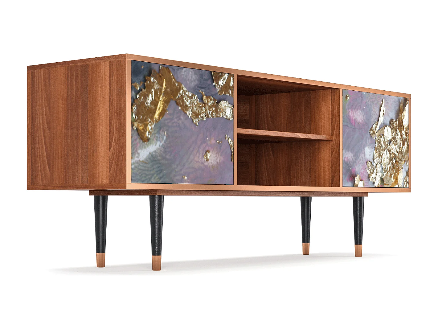 Meuble TV - 170х69х48 cm - T2 - Planet Earth, Noyer