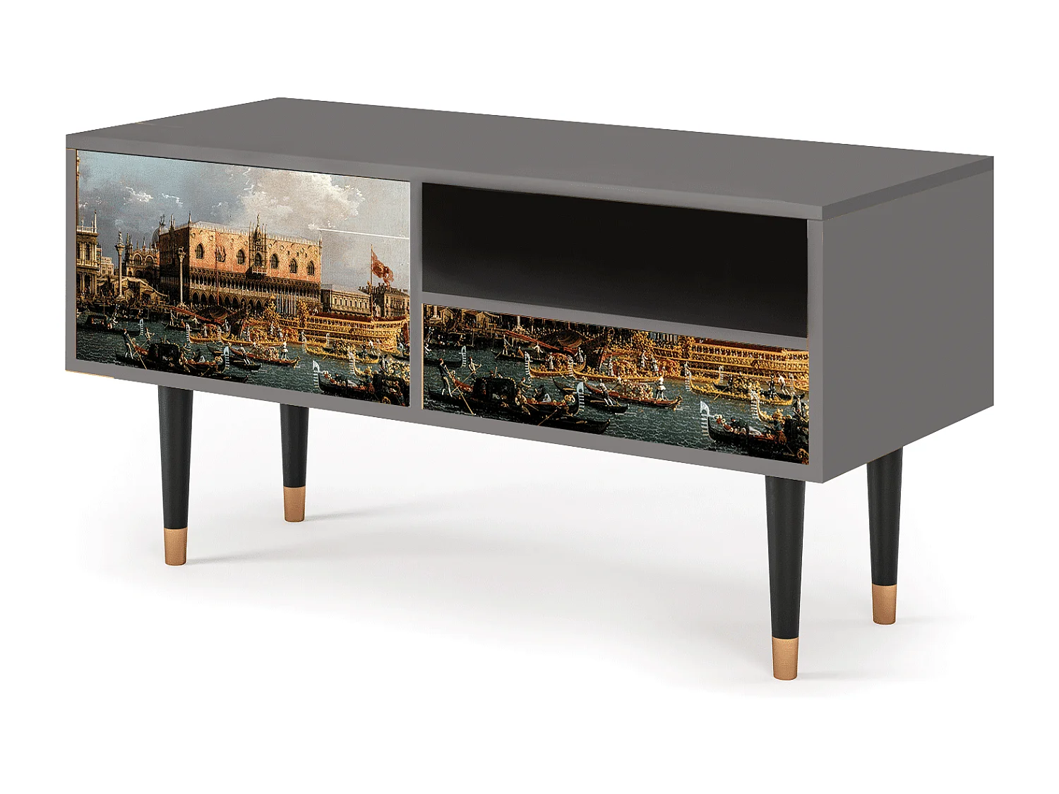 Meuble TV - 115х59х48 cm - T3 - The Bucintoro, Gris