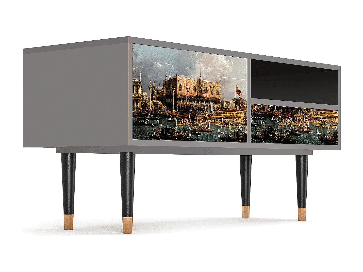 Meuble TV - 115х59х48 cm - T3 - The Bucintoro, Gris