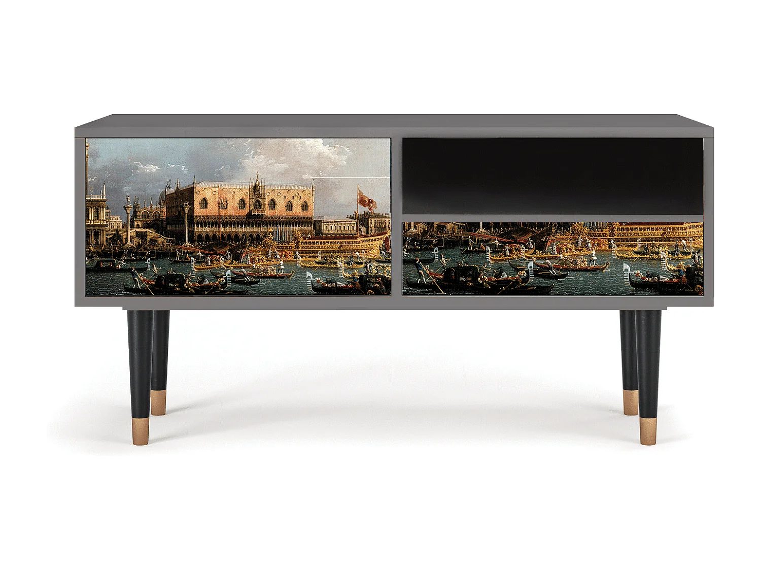 Meuble TV - 115х59х48 cm - T3 - The Bucintoro, Gris