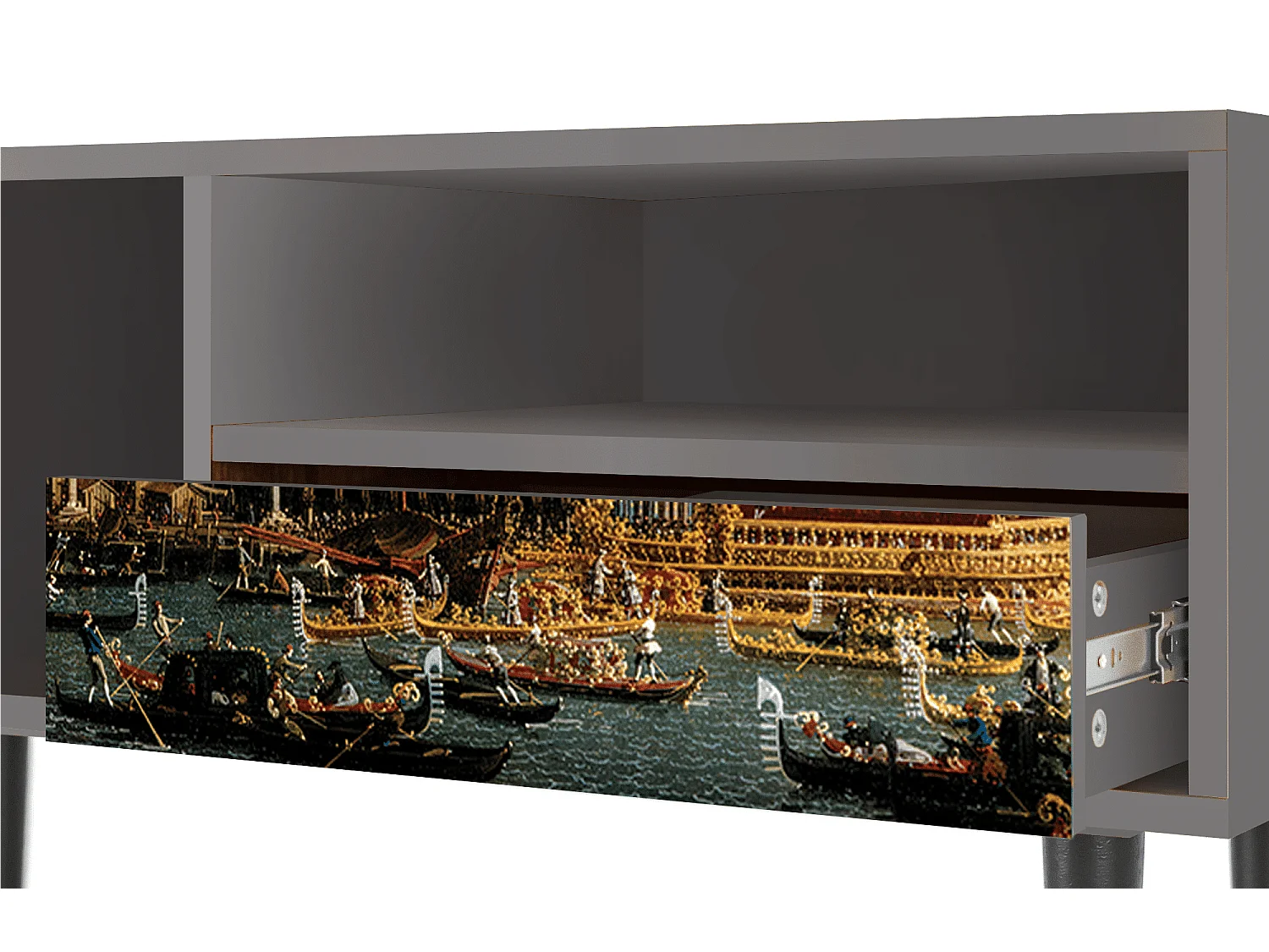 Meuble TV - 115х59х48 cm - T3 - The Bucintoro, Gris