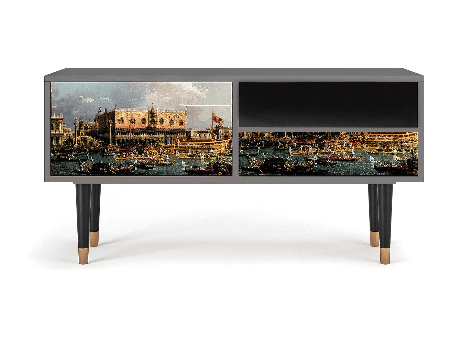 Meuble TV - 115х59х48 cm - T3 - The Bucintoro, Gris