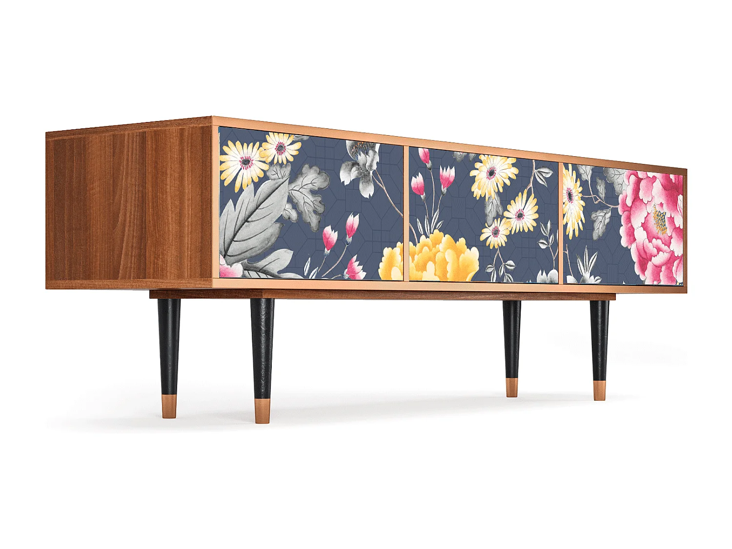 Meuble TV - 170х59х48 cm - T4 - Dark Flower Bed, Noyer