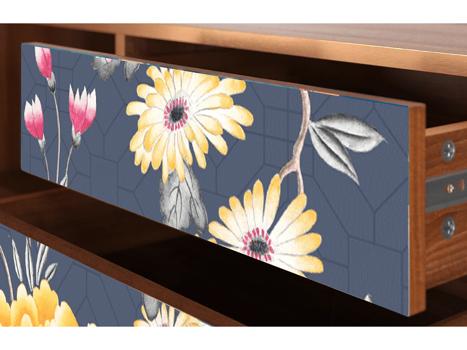 Meuble TV - 170х59х48 cm - T4 - Dark Flower Bed, Noyer