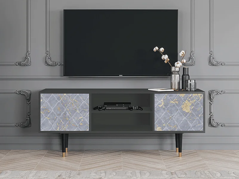 TV-Möbel - 170х69х48 cm - T2 - Golden Smoke, Anthrazit