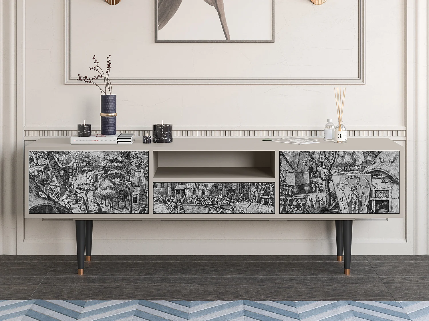 Mueble de TV - 170х59х41 cm - T6 - The Festival of Saint, Arena