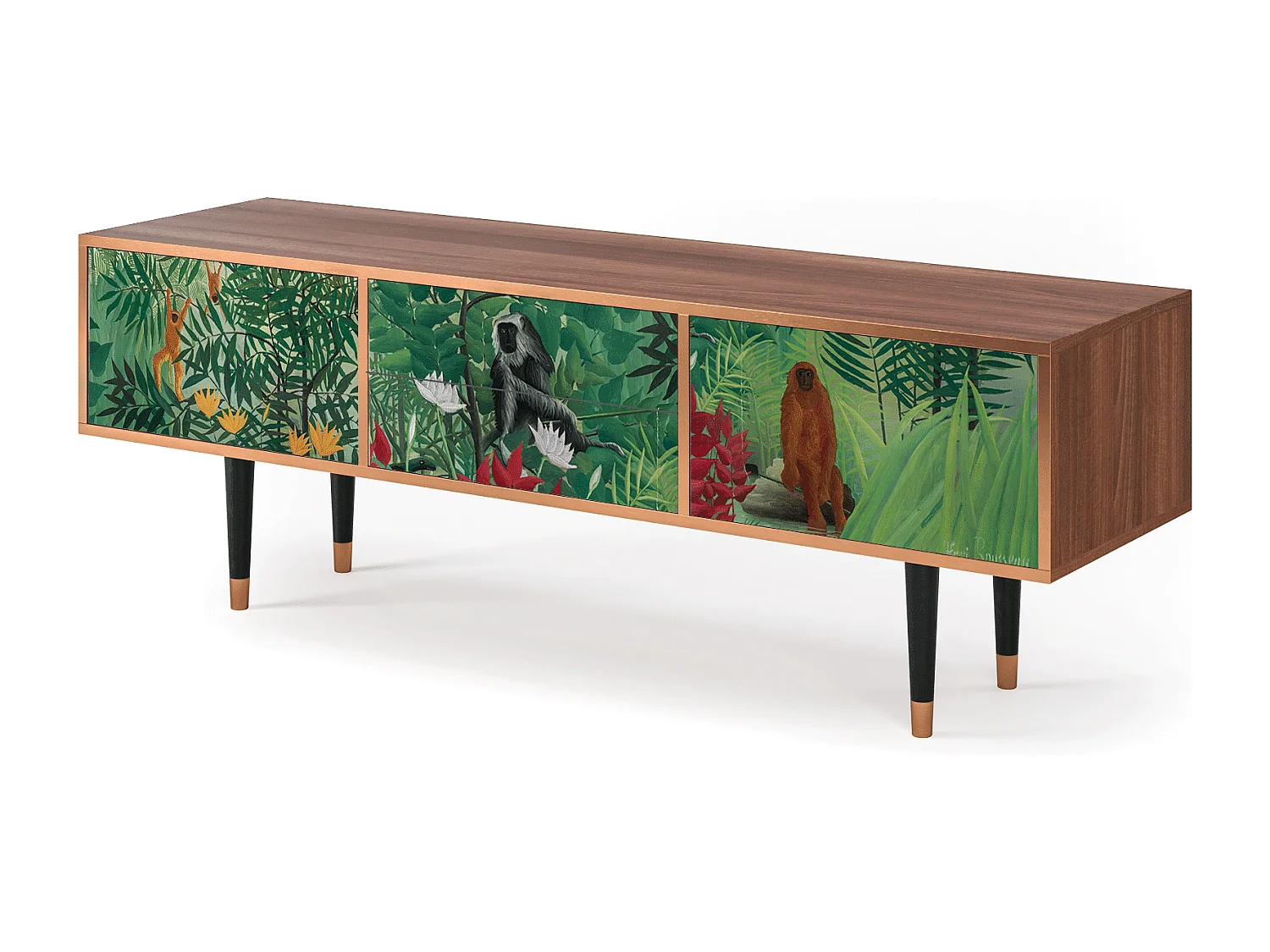 TV-Möbel - 170х59х48 cm - T4 - Jungles in Paris, Walnuss