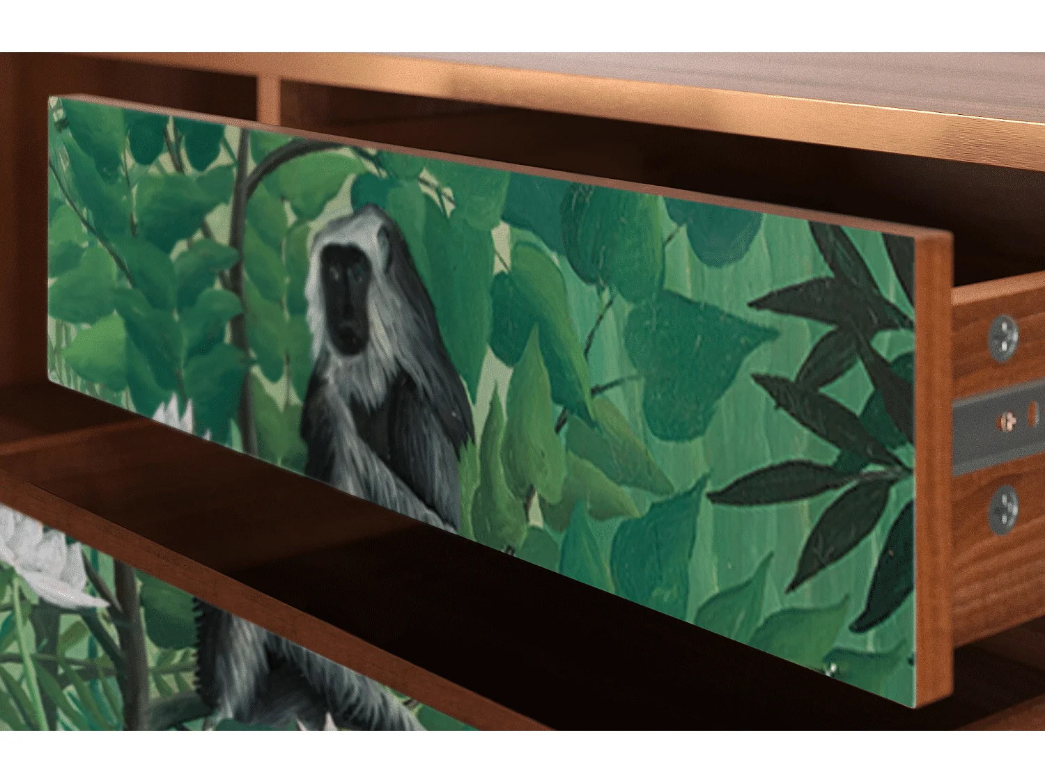 TV-Möbel - 170х59х48 cm - T4 - Jungles in Paris, Walnuss