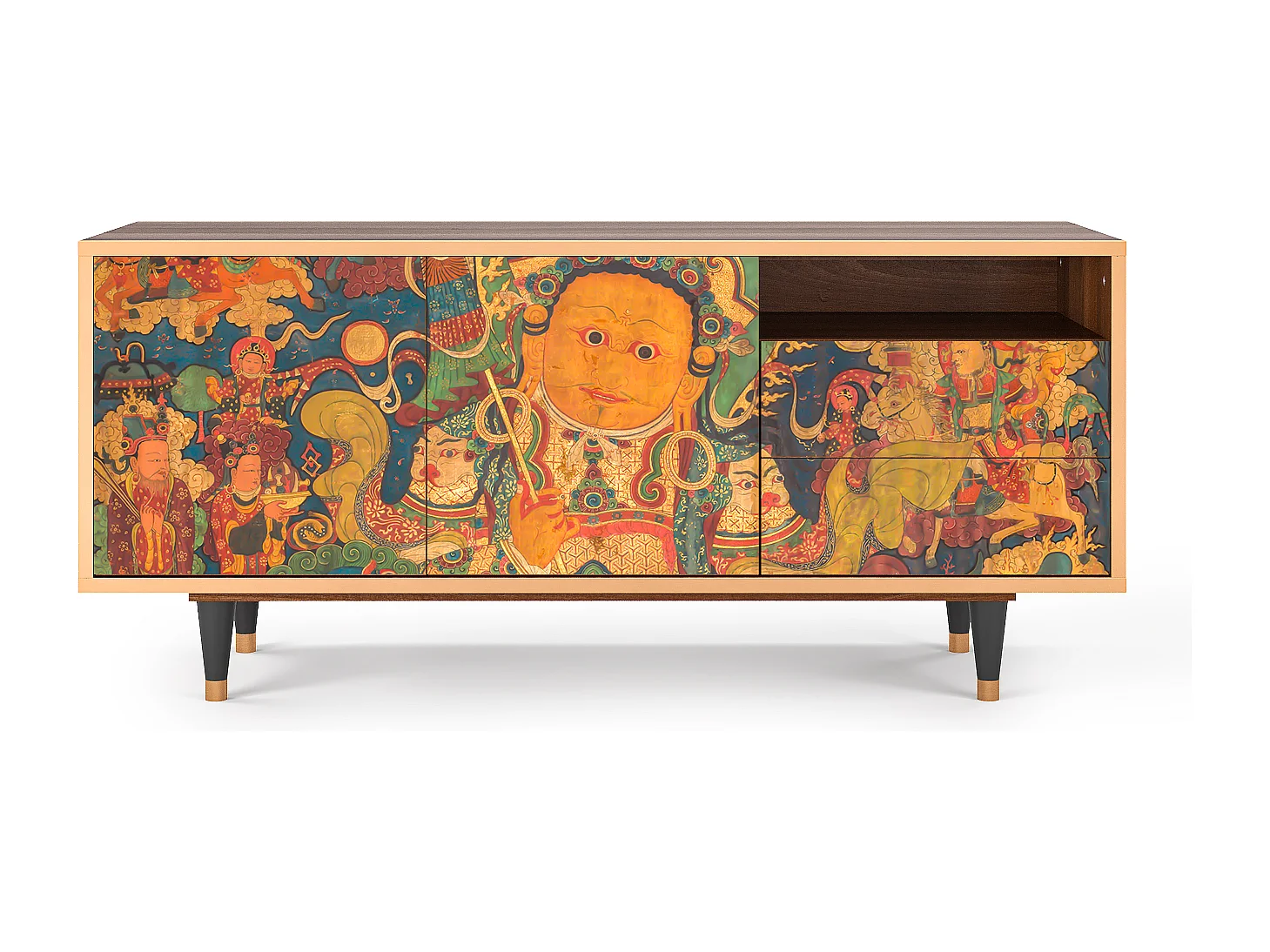 Meuble TV - 125х56х41 cm - T7 - God by Vaisravana , Noyer