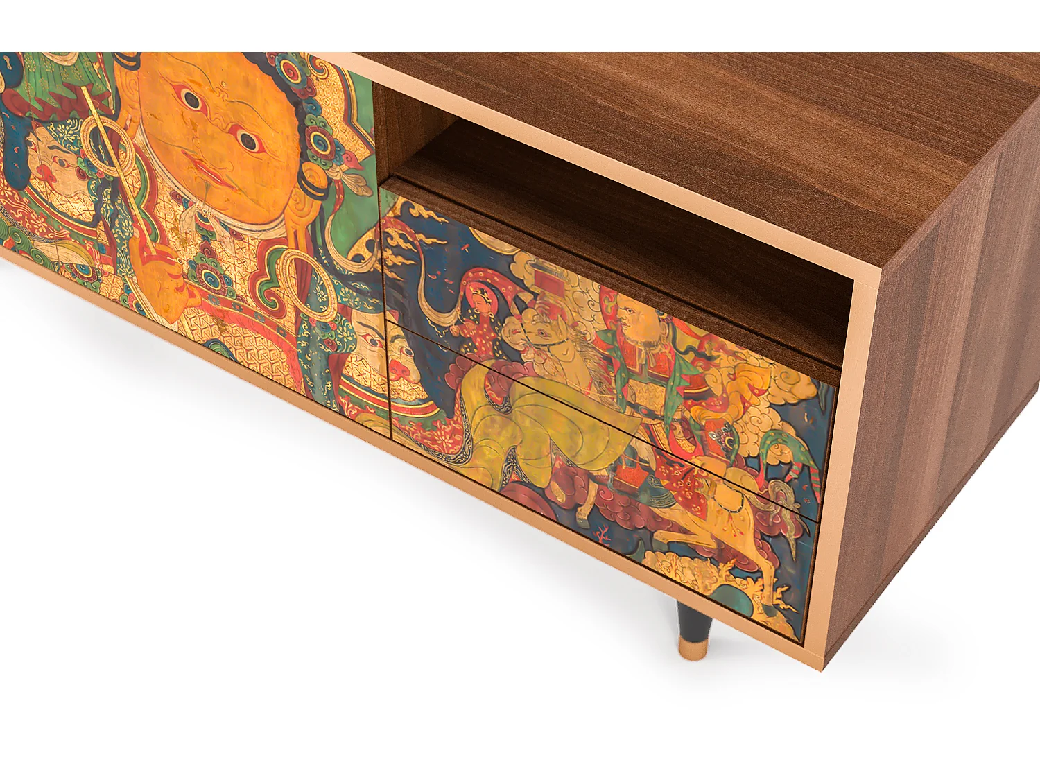 Meuble TV - 125х56х41 cm - T7 - God by Vaisravana , Noyer