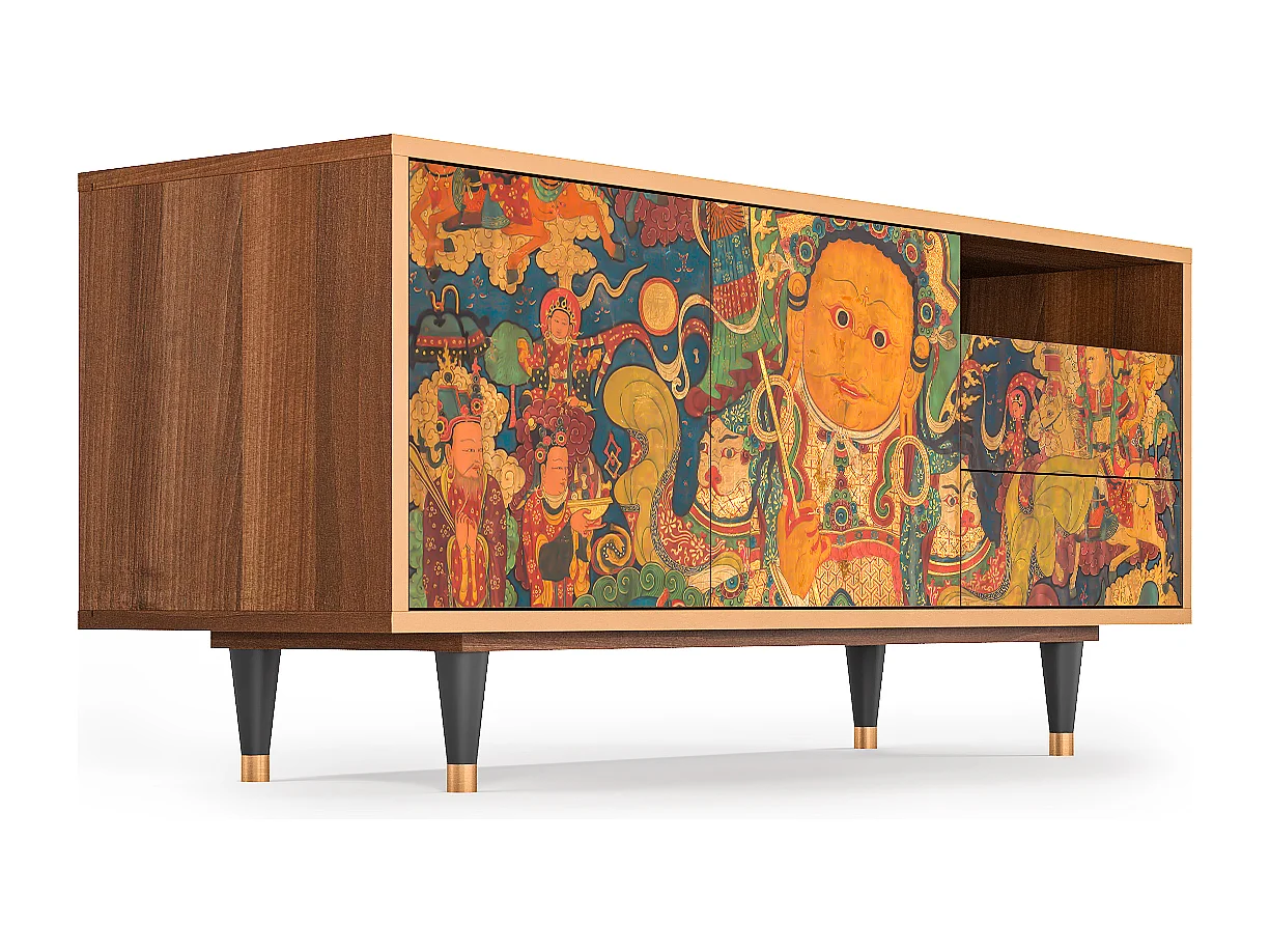 Mobile TV - 125х56х41 cm - T7 - God by Vaisravana , Noce