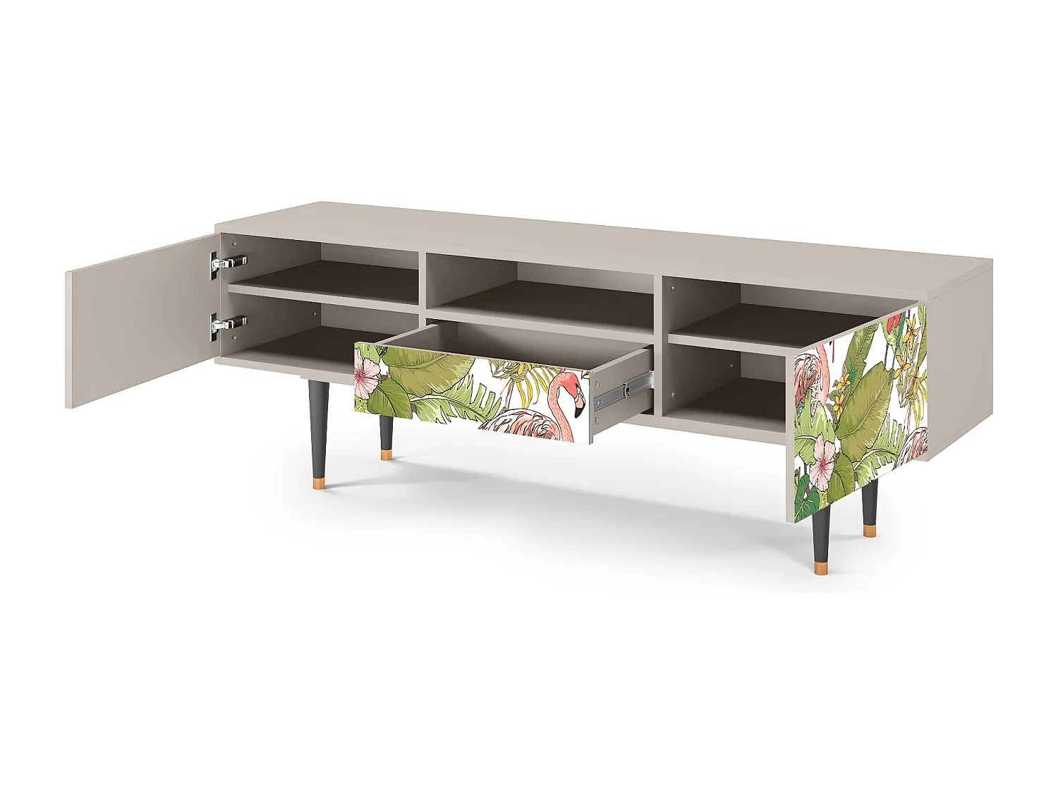 Meuble TV - 170х59х41 cm - T6 - Sweet Flamingo, Sable