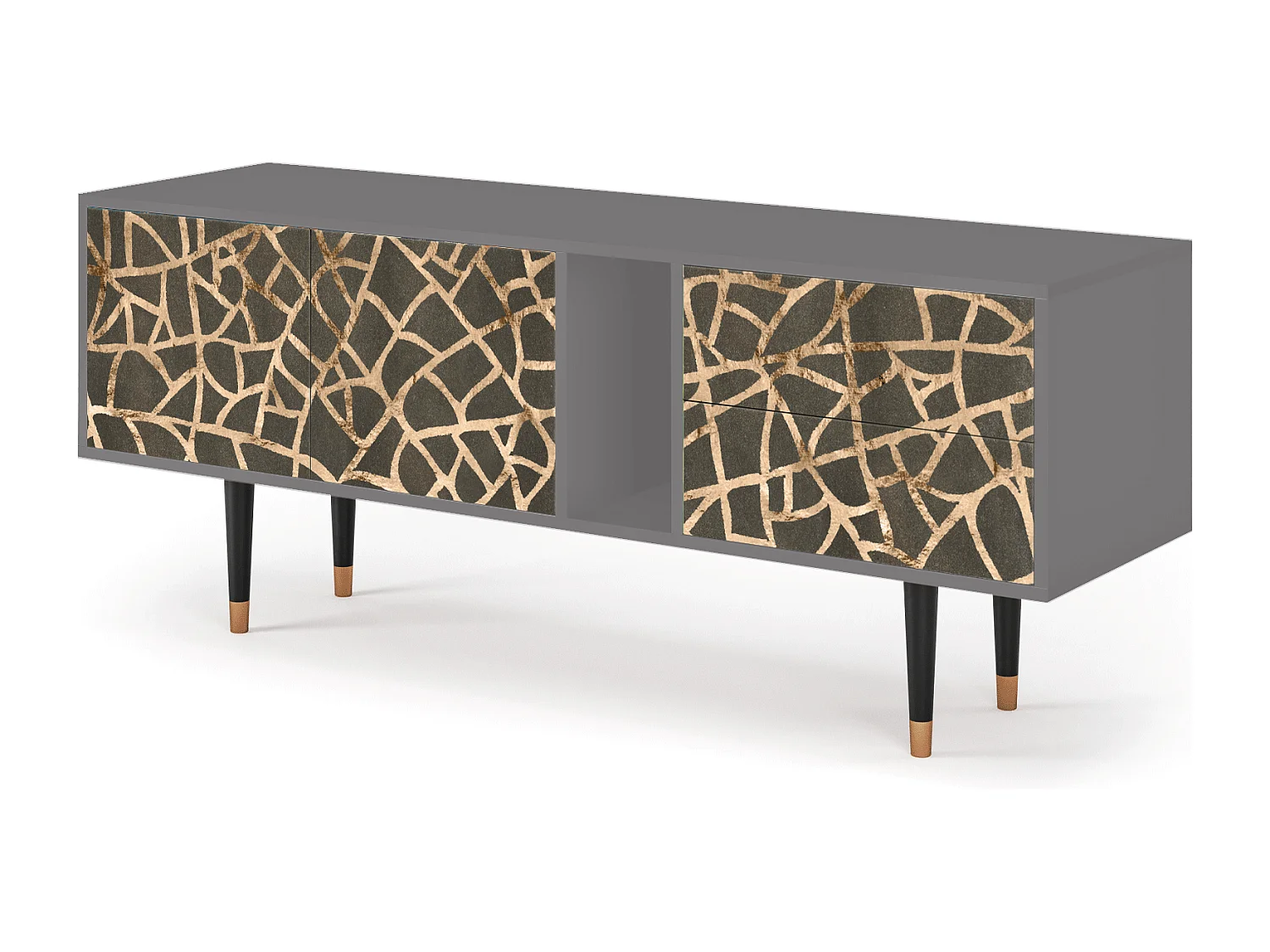 Meuble TV - 170х69х48 cm - T1 - Enlarged Leaf, Gris