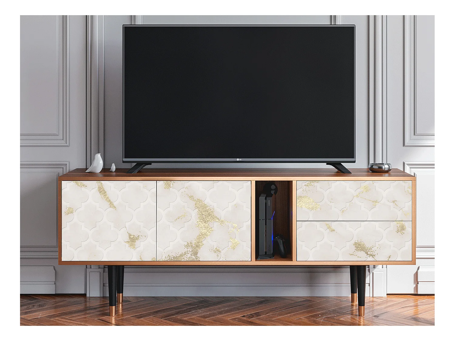 Meuble TV - 170х69х48 cm - T1 - Sahara desert, Noyer