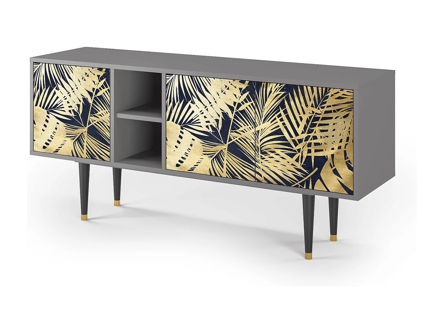 Meuble TV - 150х69х41 cm - T5 - Jungle Vibes, Gris