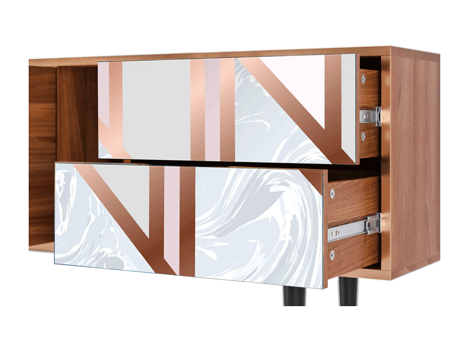 Mueble de TV - 170х69х48 cm - T1 - Champagne Story, Nogal