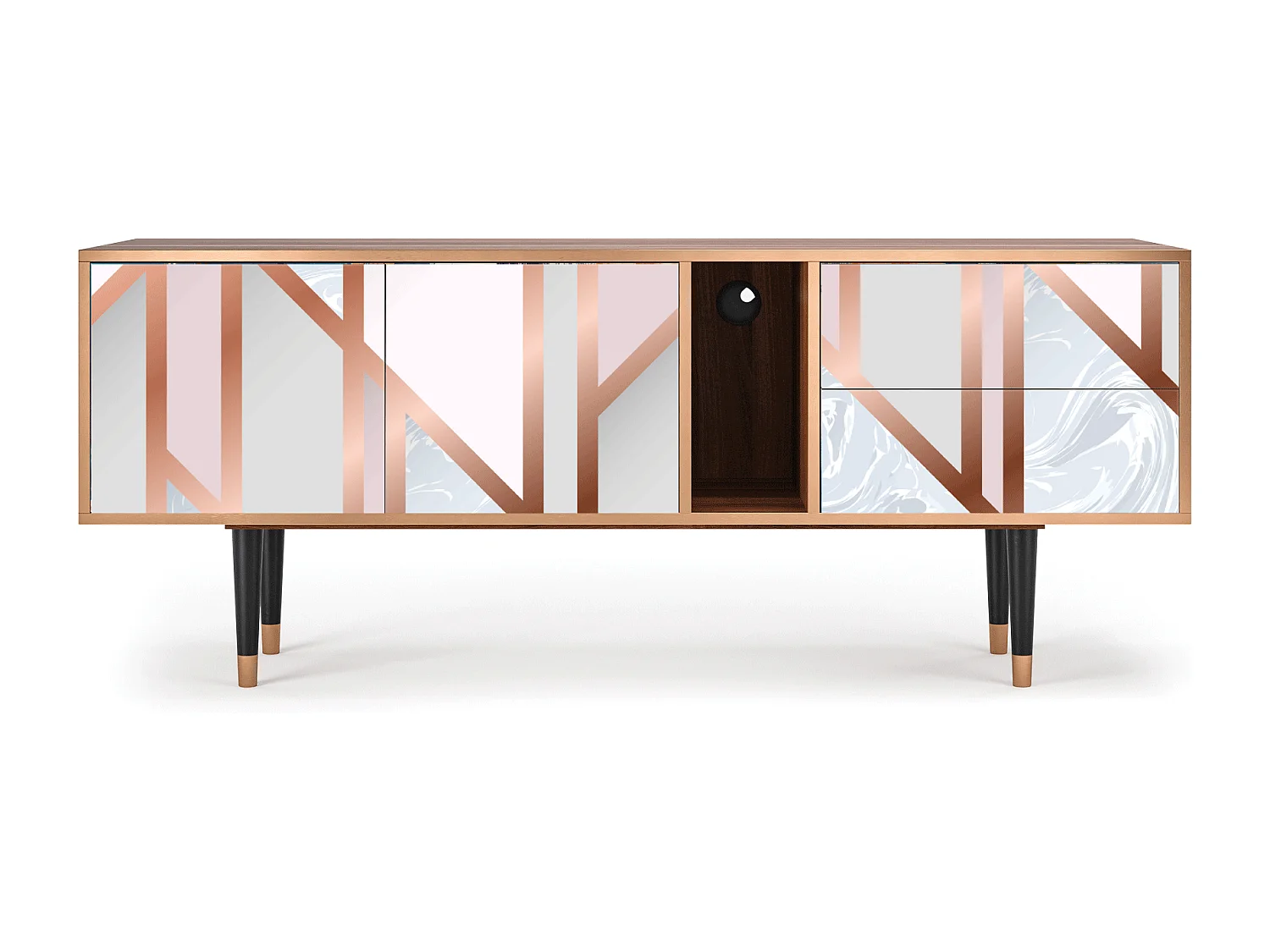 Mueble de TV - 170х69х48 cm - T1 - Champagne Story, Nogal