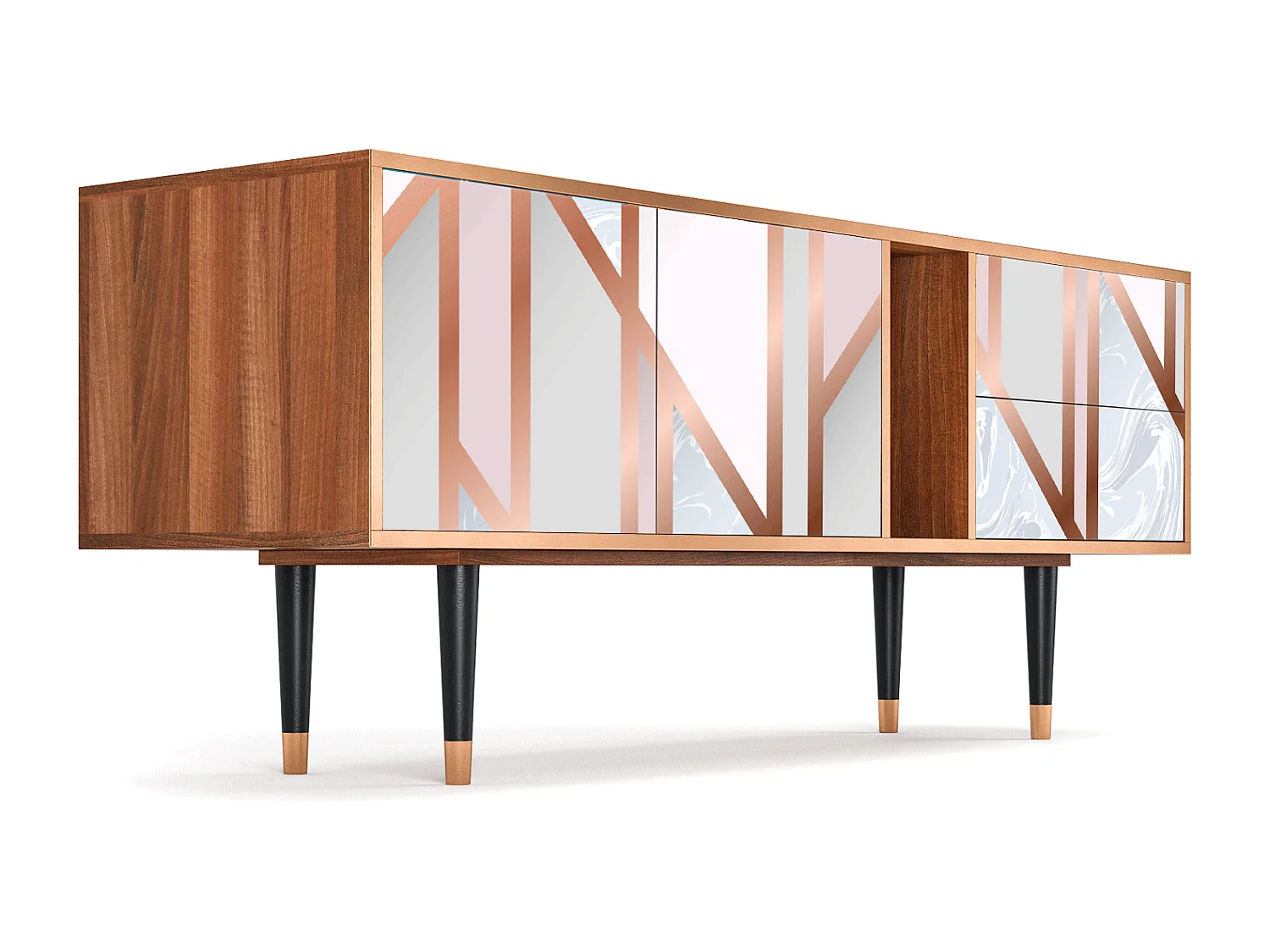 Mueble de TV - 170х69х48 cm - T1 - Champagne Story, Nogal