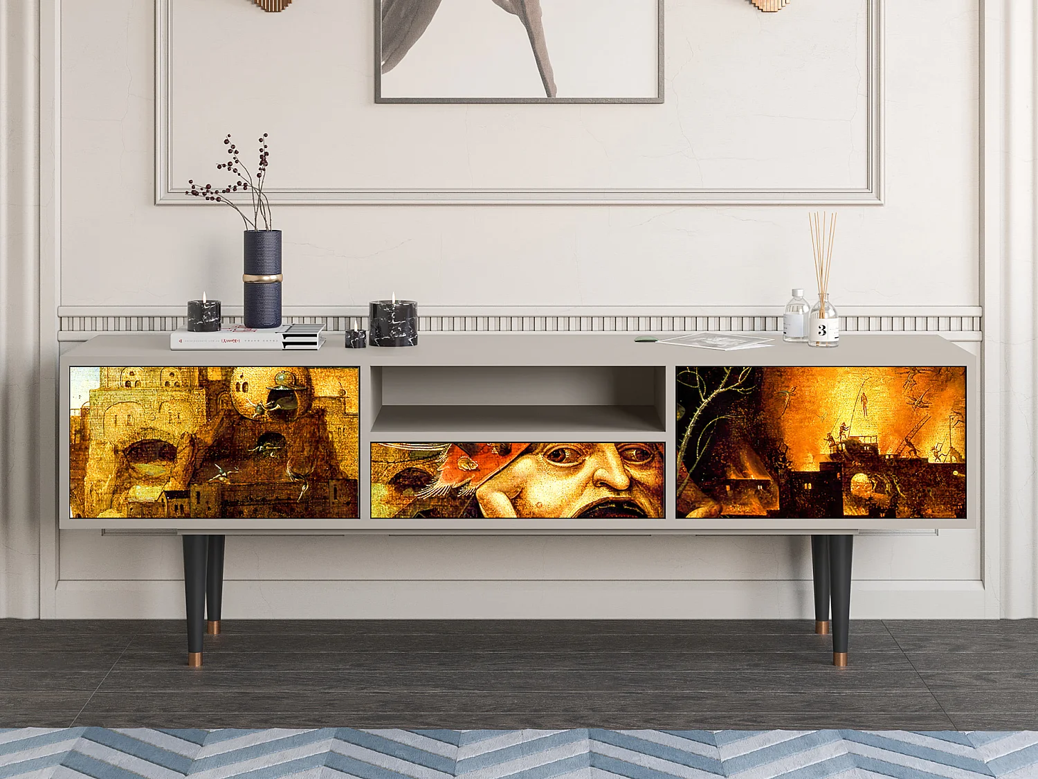 Meuble TV - 170х59х41 cm - T6 - Christ in Limbo, Sable