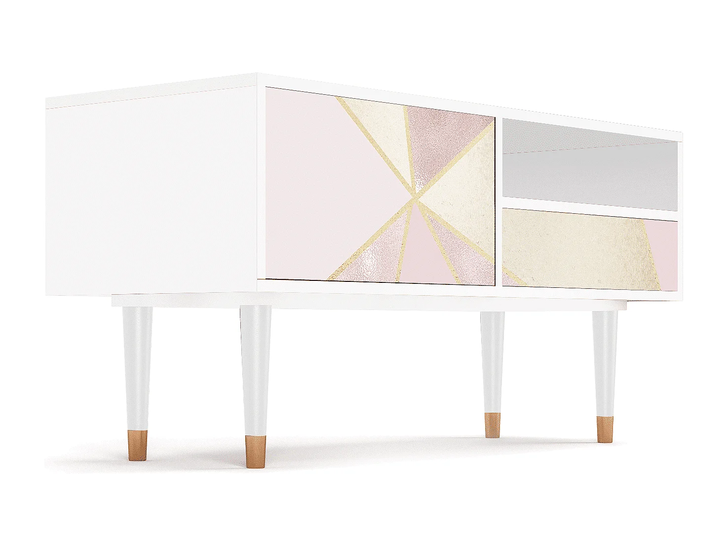 Meuble TV - 115х59х48 cm - T3 - Cosmopolitan Diva, Blanc