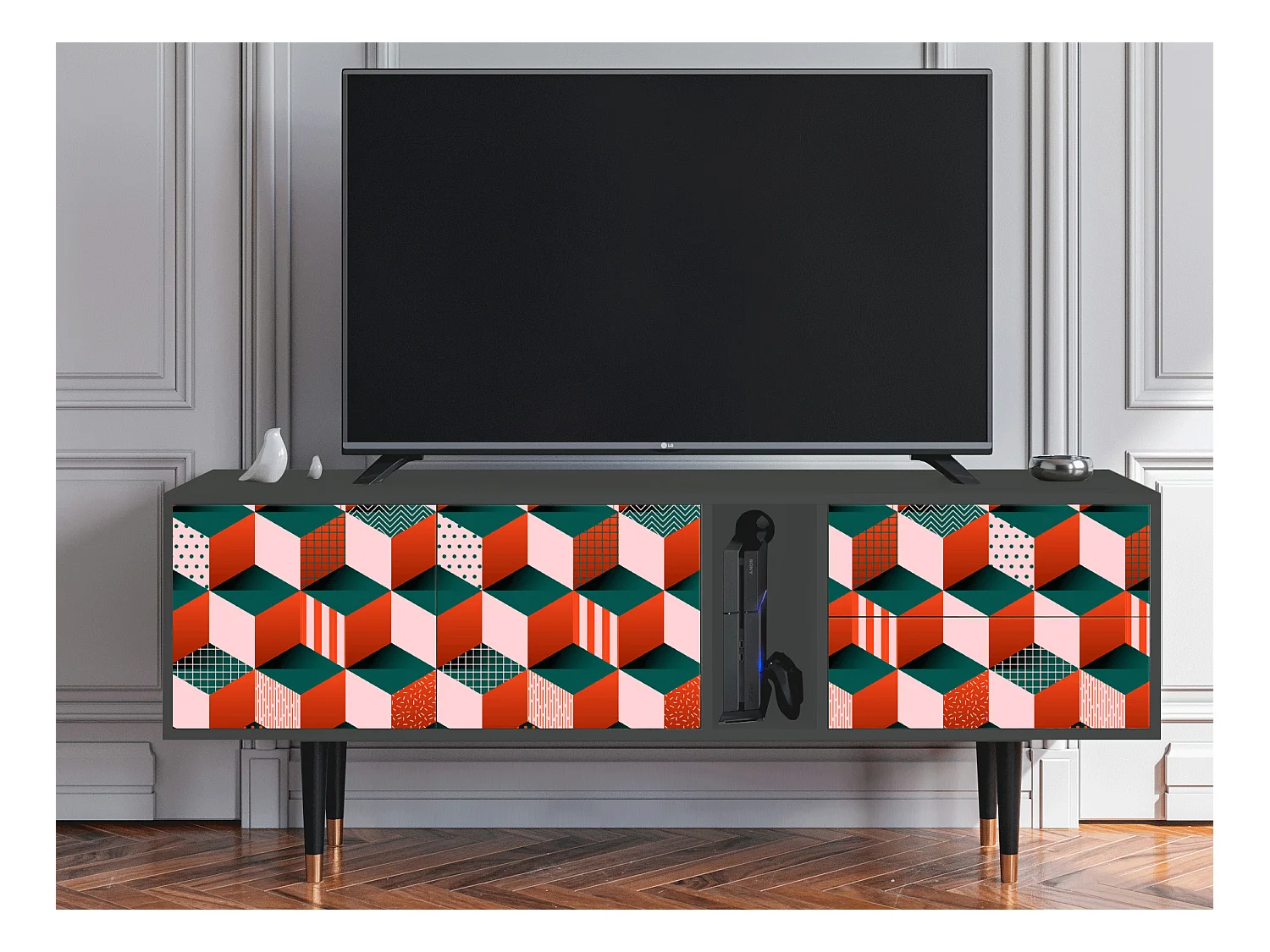 TV-meubel - 170х69х48 cm - T1 - Pepsi-Cola, Antraciet