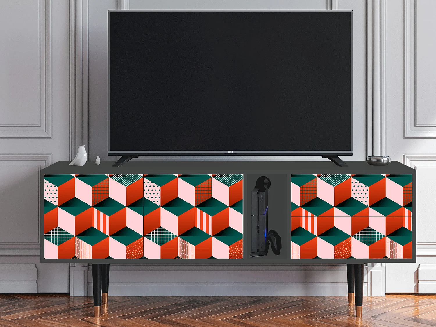 TV-Möbel - 170х69х48 cm - T1 - Pepsi-Cola, Anthrazit