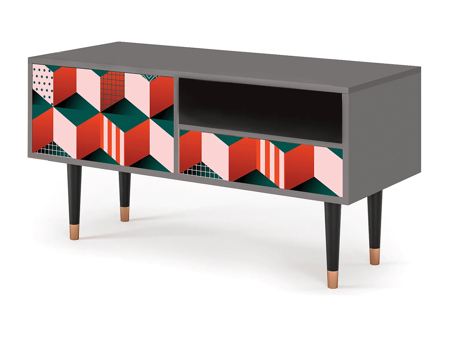 Meuble TV - 115х59х48 cm - T3 - Pepsi-Cola, Gris