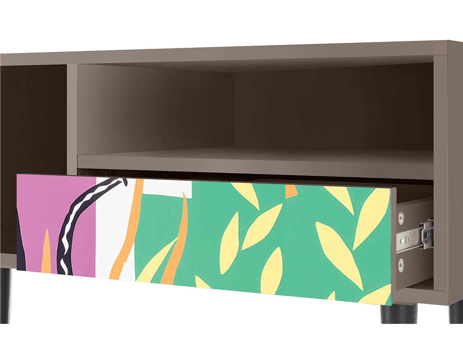 Mueble de TV - 115х59х48 cm - T3 - La Tristesse du Roi, Latte