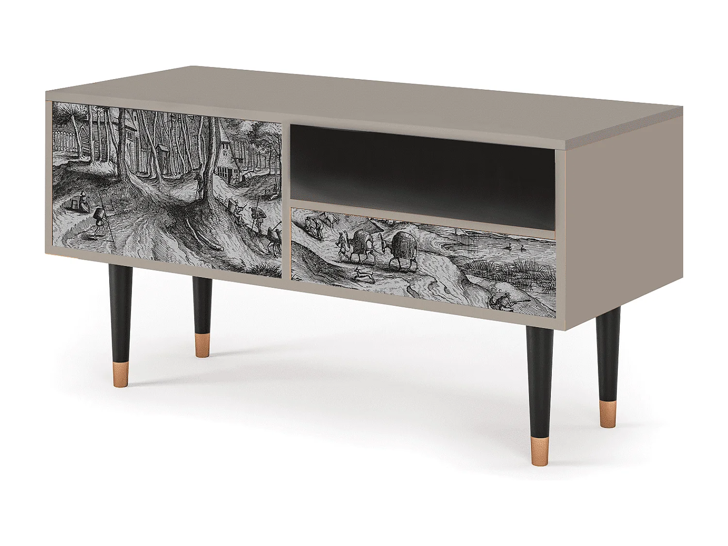 Mobile TV - 115х59х48 cm - T3 - Rusticorum, Sabbia