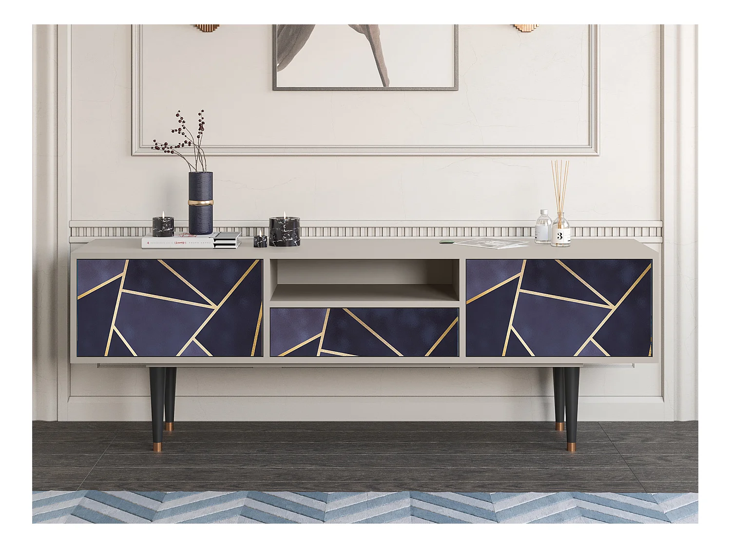 TV-Möbel - 170х59х41 cm - T6 - The Amethyst, Sand