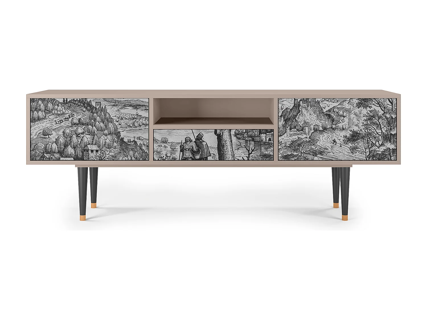 Meuble TV - 170х59х41 cm - T6 - Milites Requiescentes, Latte