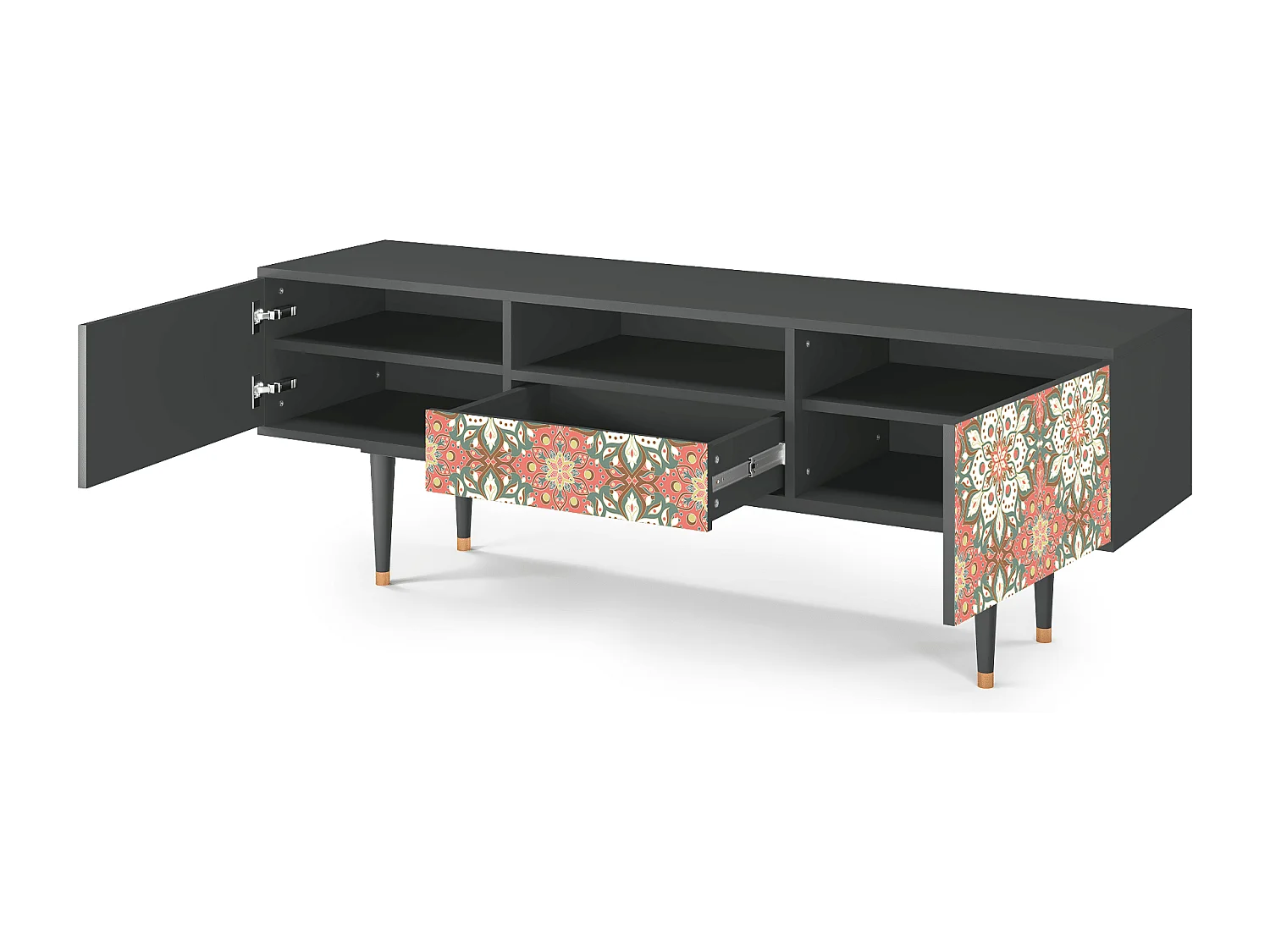 Meuble TV - 170х59х41 cm - T6 - Peach Grove, Anthracite