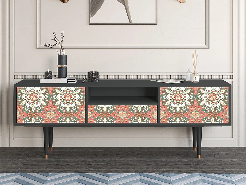 Meuble TV - 170х59х41 cm - T6 - Peach Grove, Anthracite