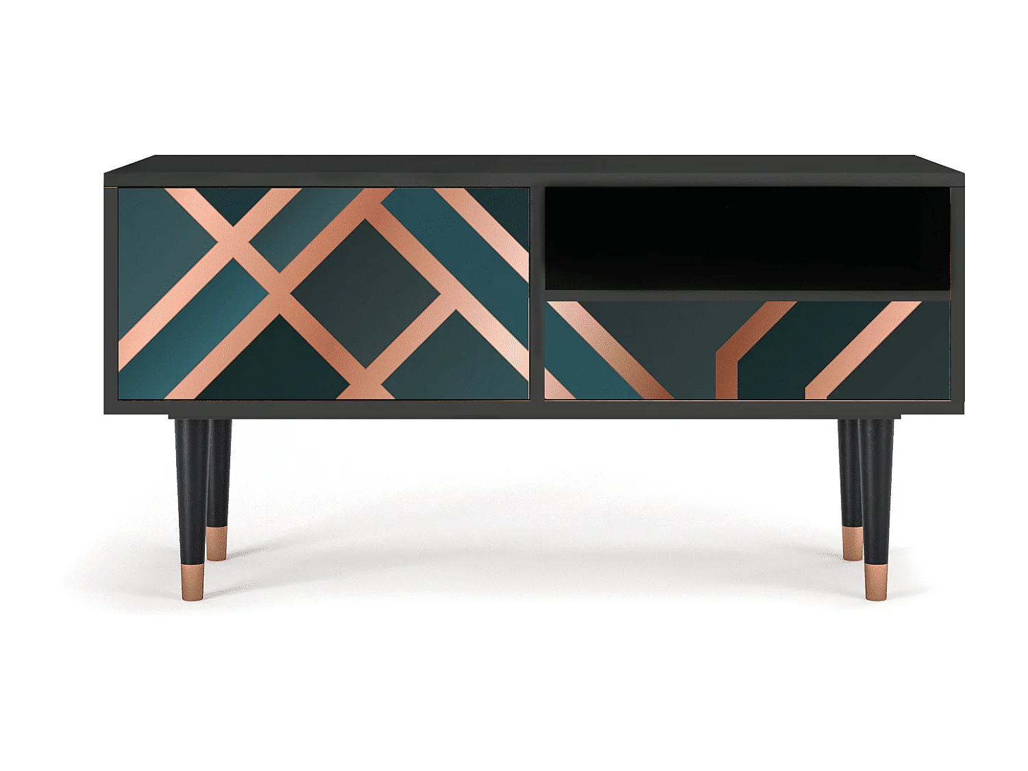 Szafka RTV - 115х59х48 cm - T3 - Bronze Crossroad, Antracyt